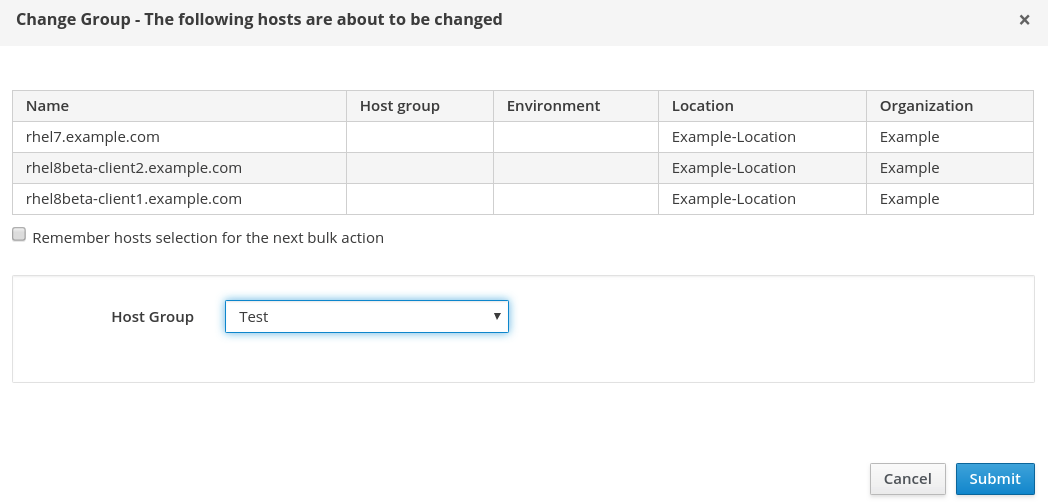 Test host group