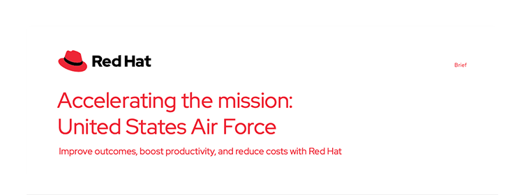Red Hat accelerating U.S.Air force brief cover