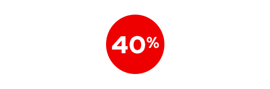 40% 