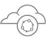 Hybrid cloud icon