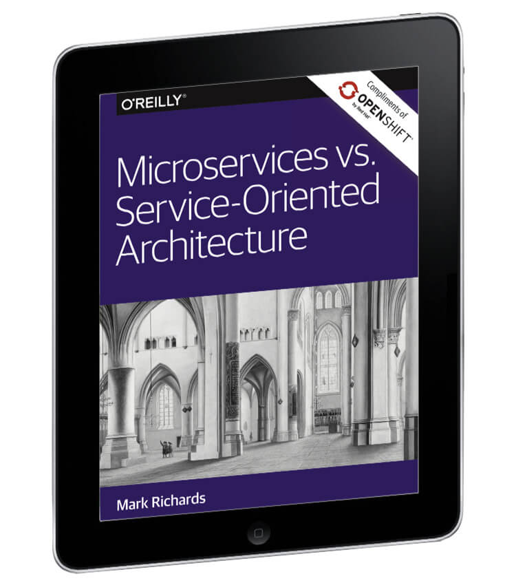 Screenshot of Microservices vs Service-Oriented Architecture on a tablet