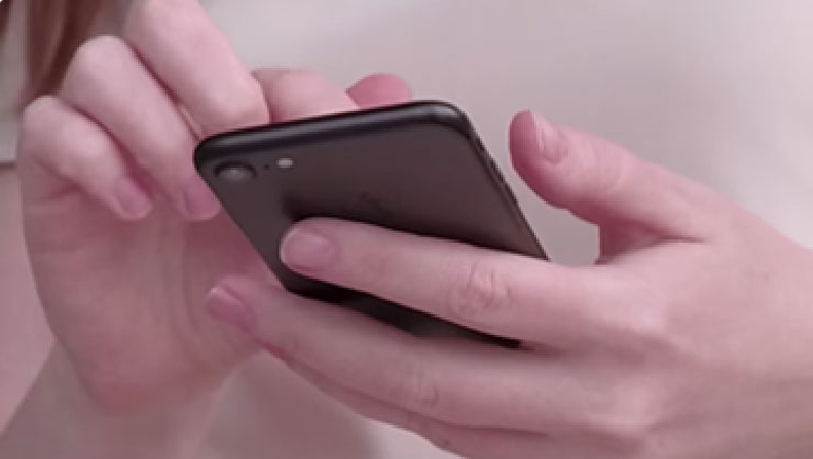 hands using device