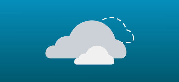 Hybrid cloud vector graphic Hybrid cloud vector graphic