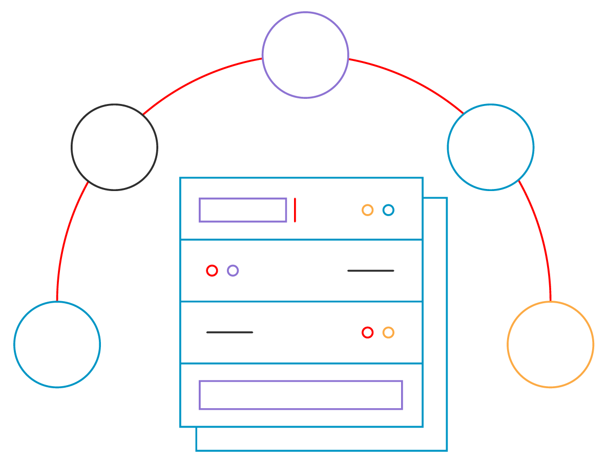 Data hub illustration