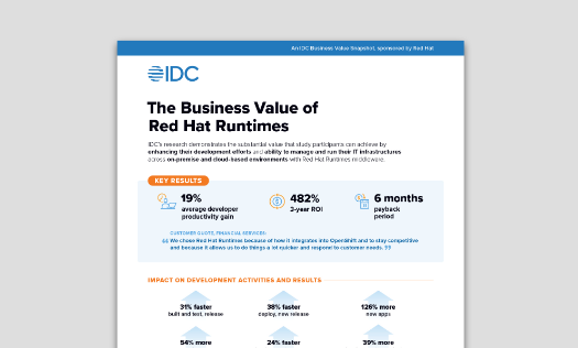 The business value of Red Hat Runtimes