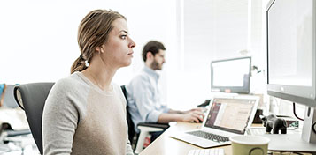 woman at computer