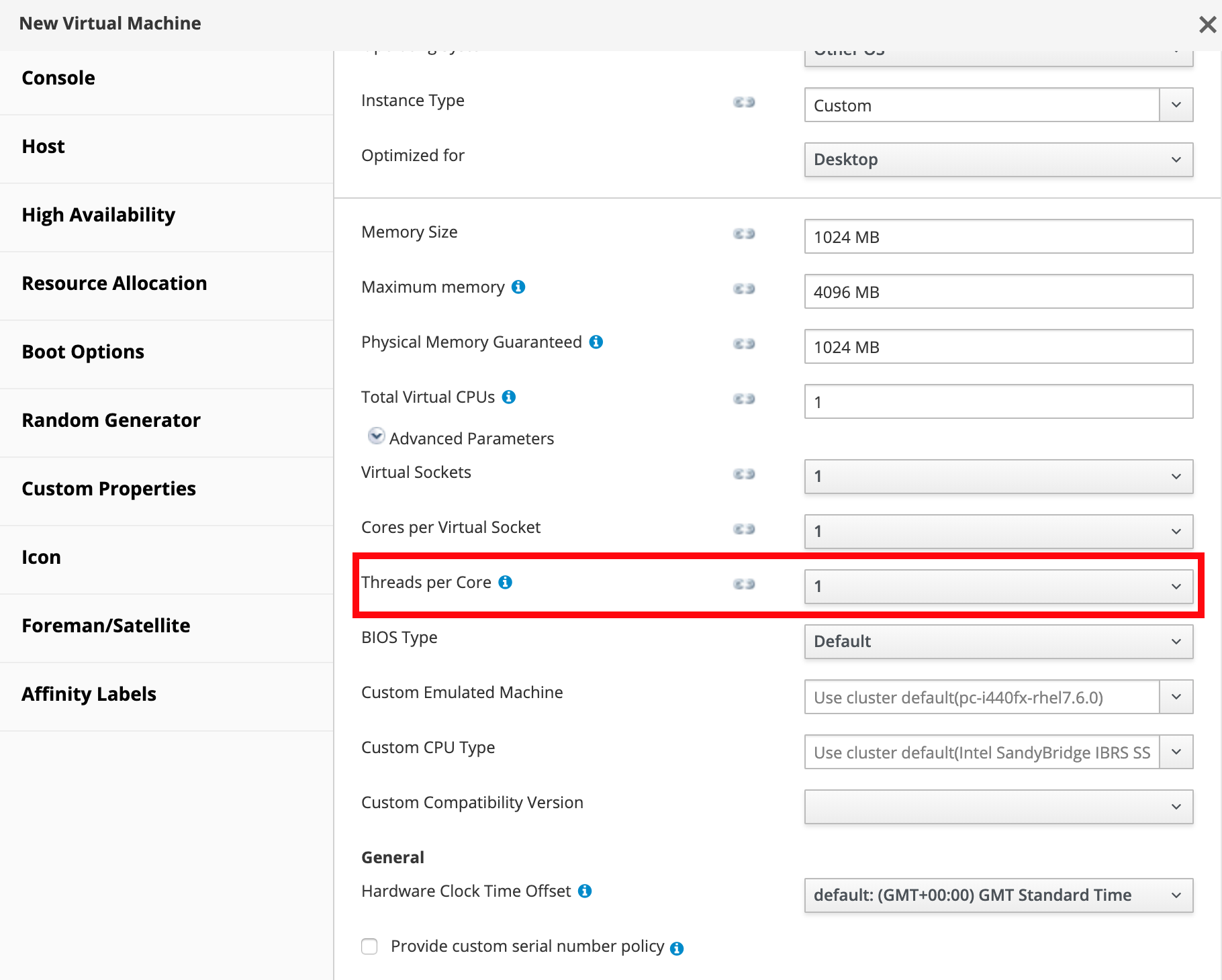 Disable guest hyperthreading. This can be done by setting the number of threads per core to one for the virtual machines. 