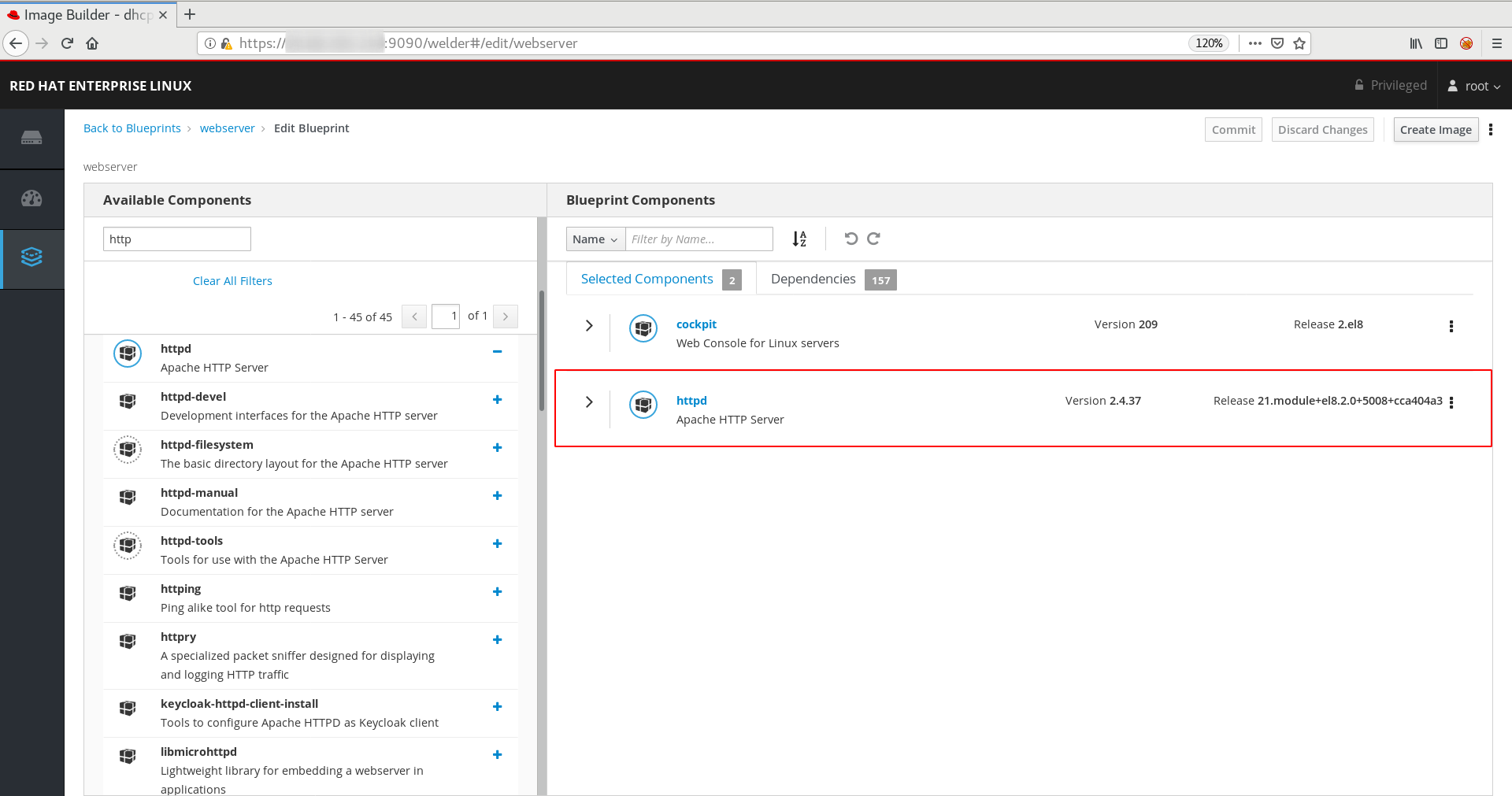 Figure 1: choose “Apache HTTP Server” package