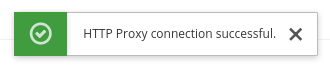 Proxy setup connection successful button