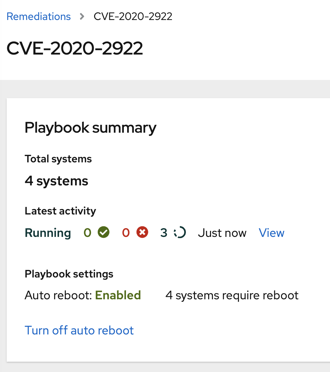 Remediation dialog for CVE-2020-2922