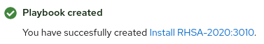 Figure 6. Playbook was successfully created. 
