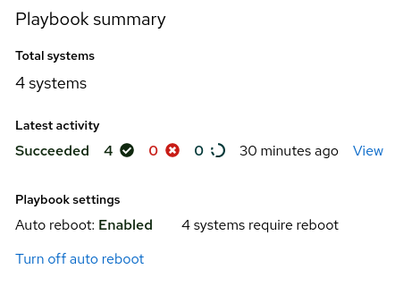 Figure 9. Playbook summary and progress.