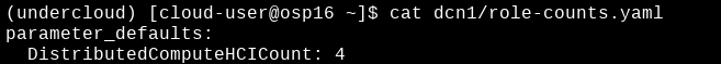 count parameter for the dcn1 stack