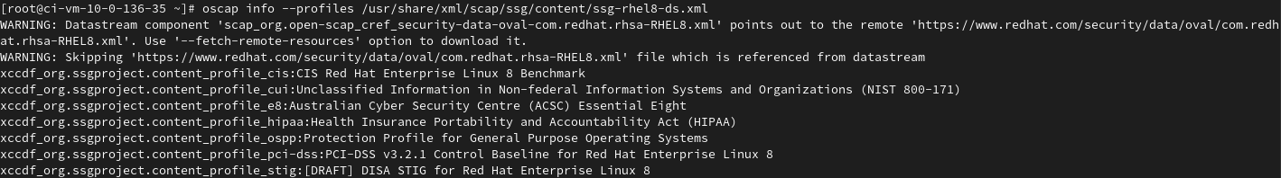 Another existing command is used to show the profiles contained in a data stream file, with the output showing the profile id:Title