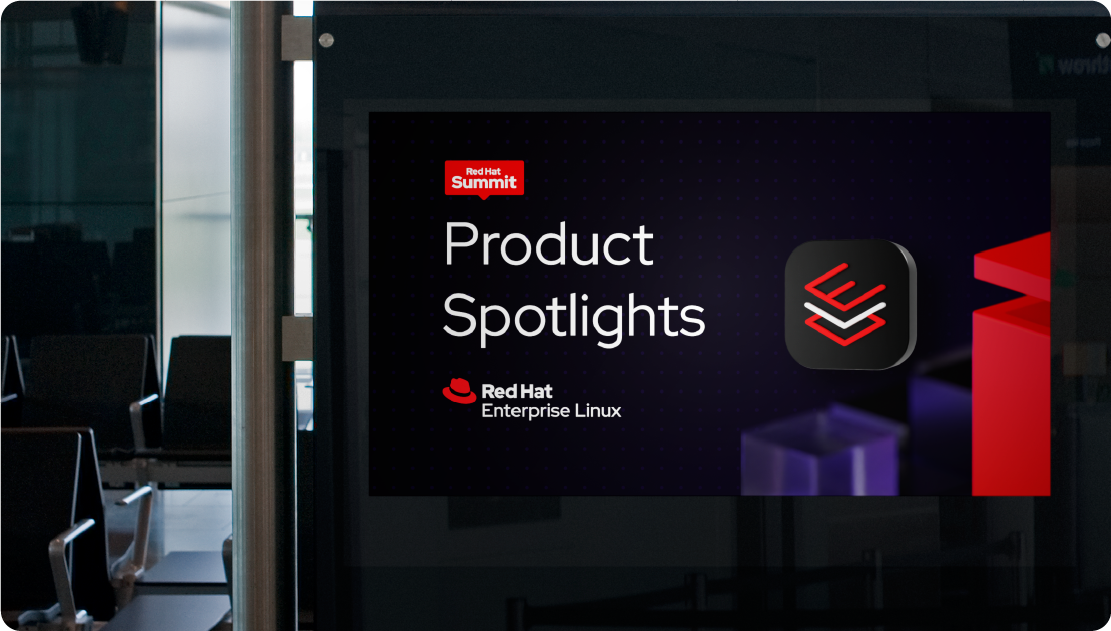 Red Hat Summit Product Spotlights graphic for Red Hat Enterprise Linux.