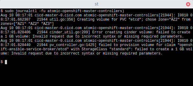 Figure 3: Controller logs