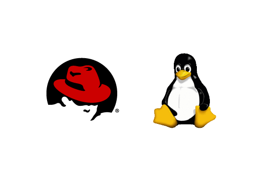Image of Shadowman, who was part of the previous Red Hat logo, and Tux the penguin.