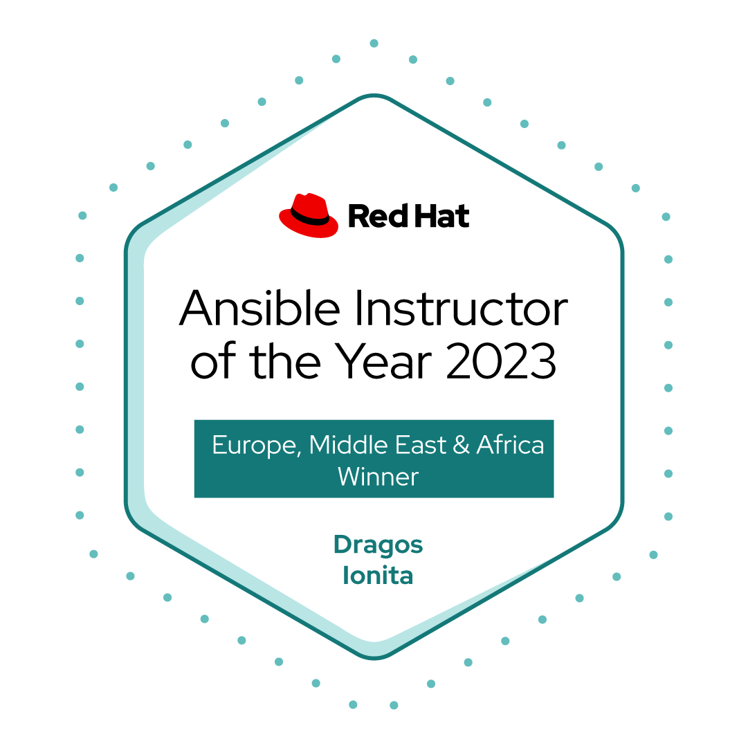 Ansible Instructor of the Year 2023 badge