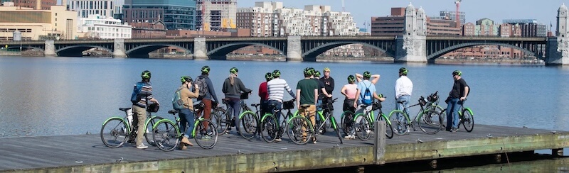 Tour bike near river