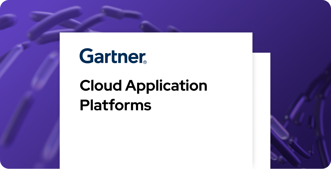 Garner logo and Cloud Application Platforms on purple background