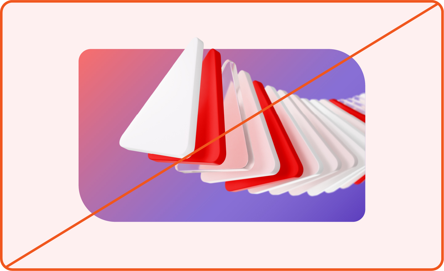 Image showing misuse: A base shape behind a collage using a stroke gradient as a fill.