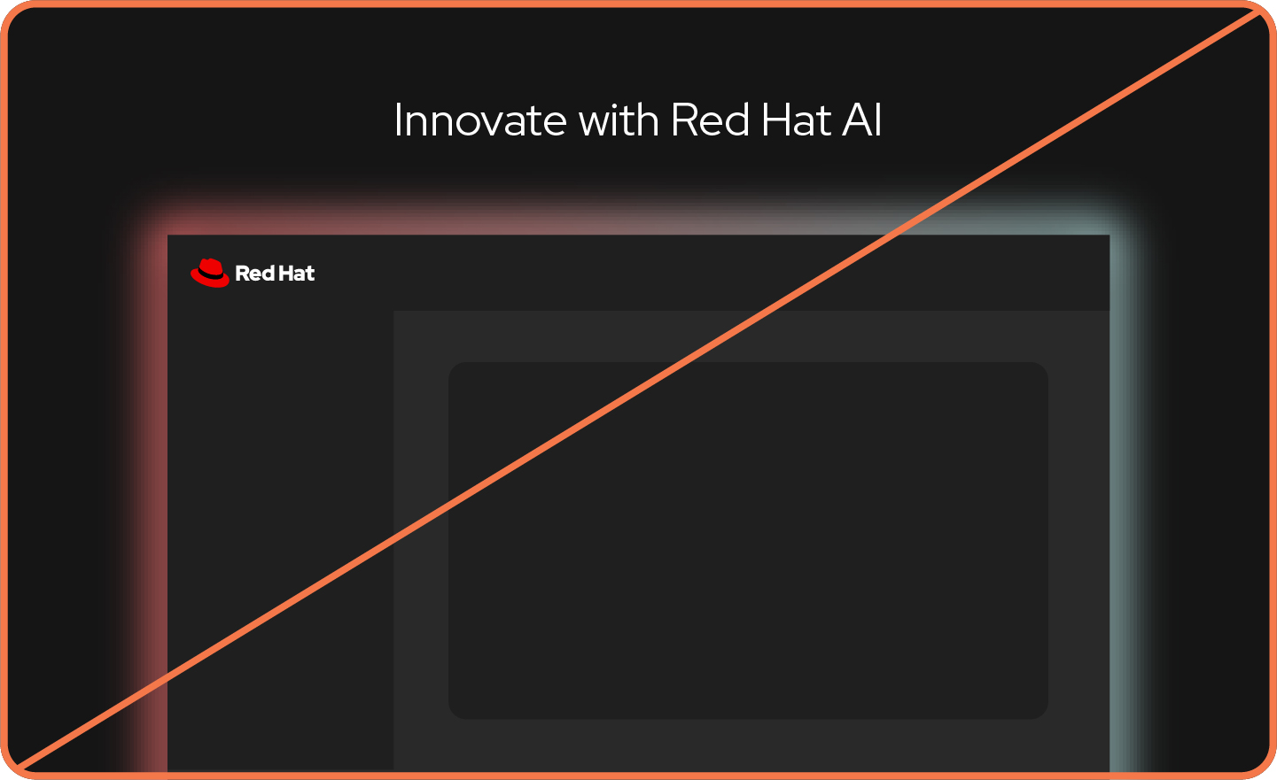 Image showing misuse: A mockup of a webpage with an outer glow set in the red-to-teal gradient.