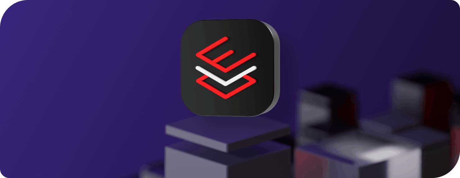 3D RHEL icon on a pedestal with pink background