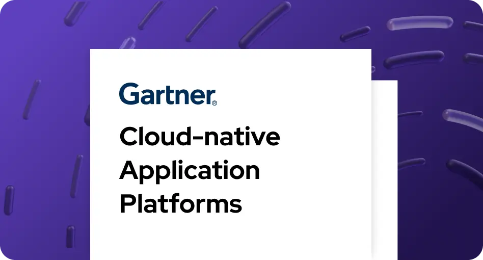Gartner logo above text Cloud-native Application Platforms