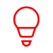 Ícono de bombilla de Red Hat