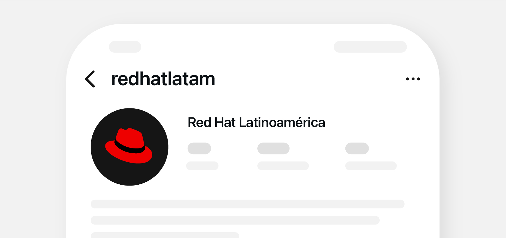 The Instagram page for Red Hat Latin America.