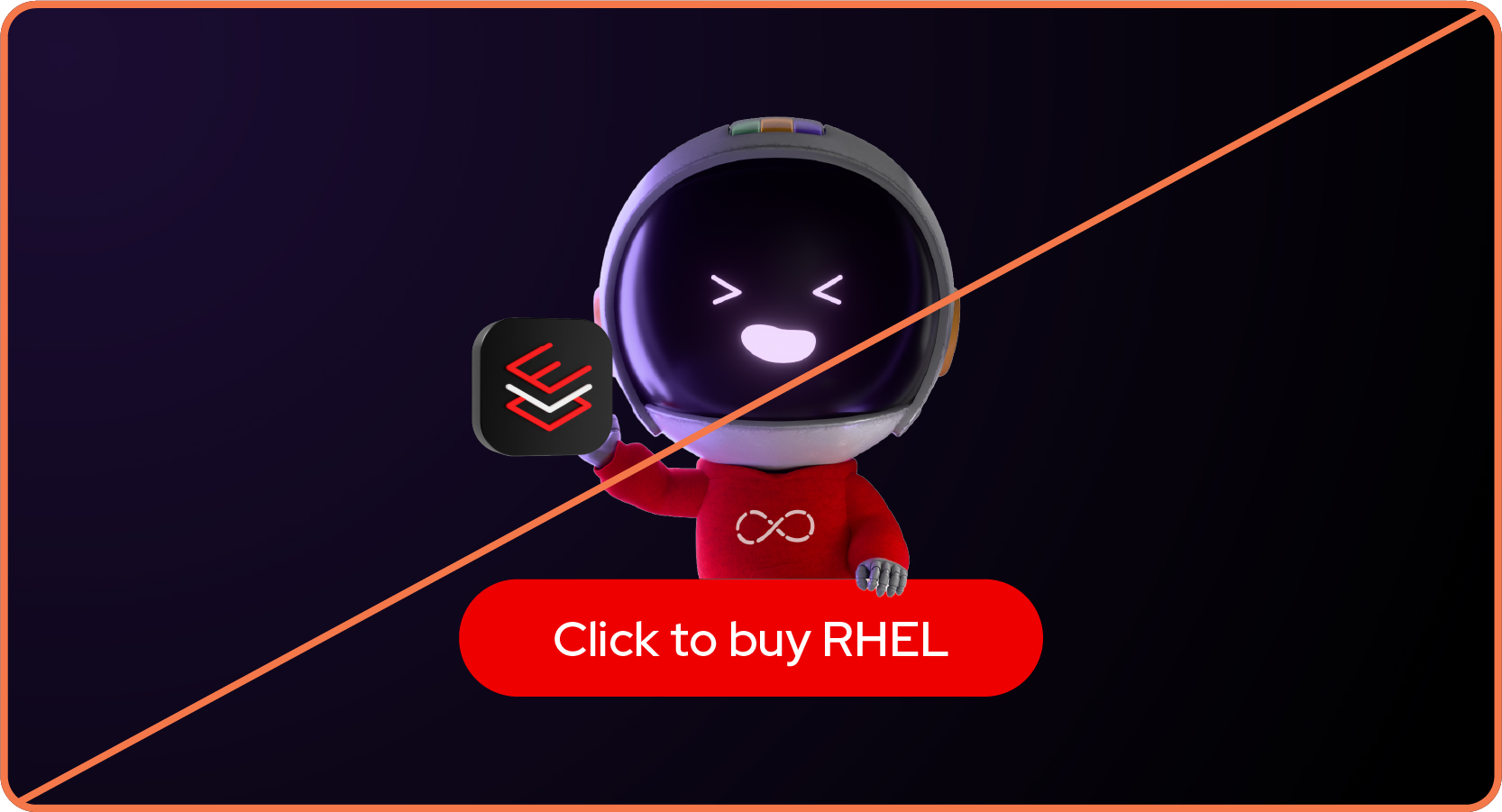 Repo holding the RHEL icon while sitting on top of a CTA that sayss 