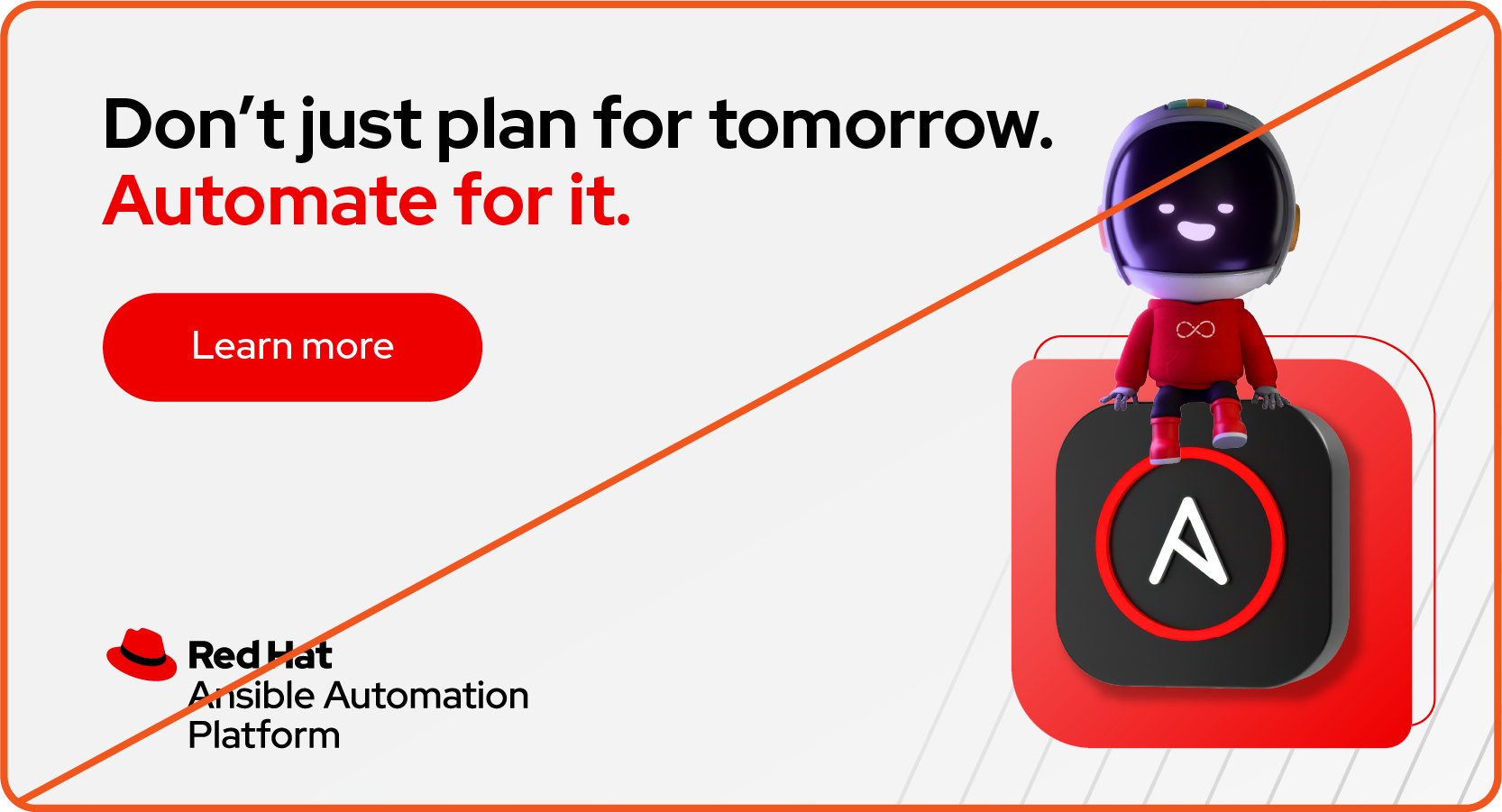 Example of misuse: An ad for Red Hat Ansible with Repo sitting on top of the Ansible icon.