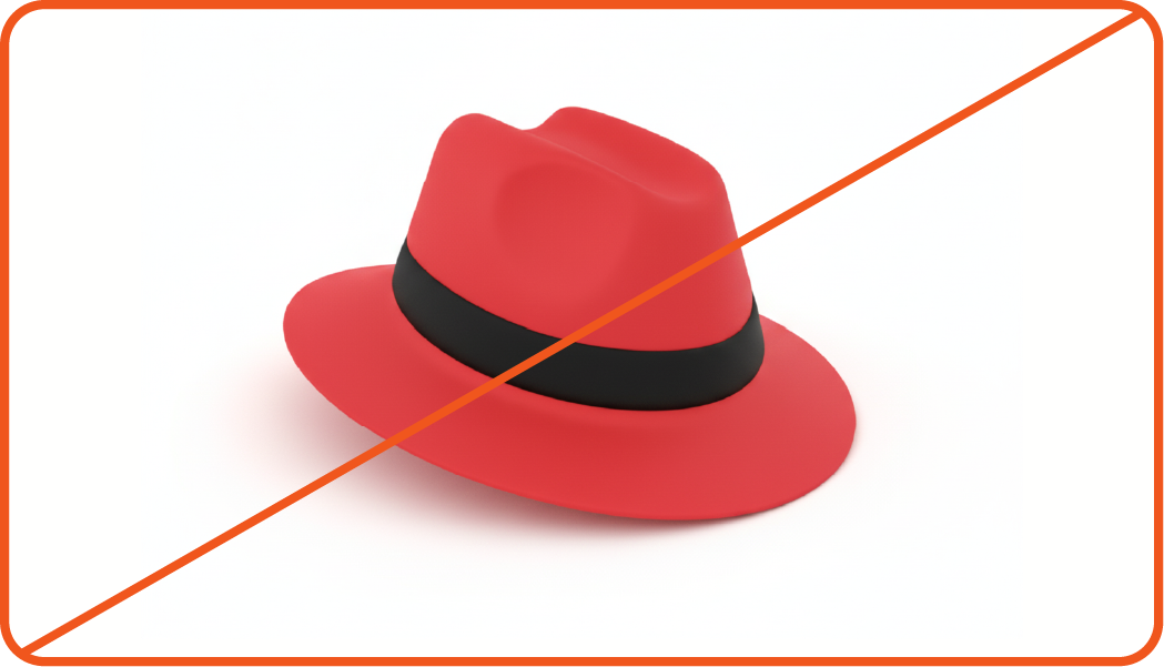 Image showing misuse: A 3D model that looks like the hat.
