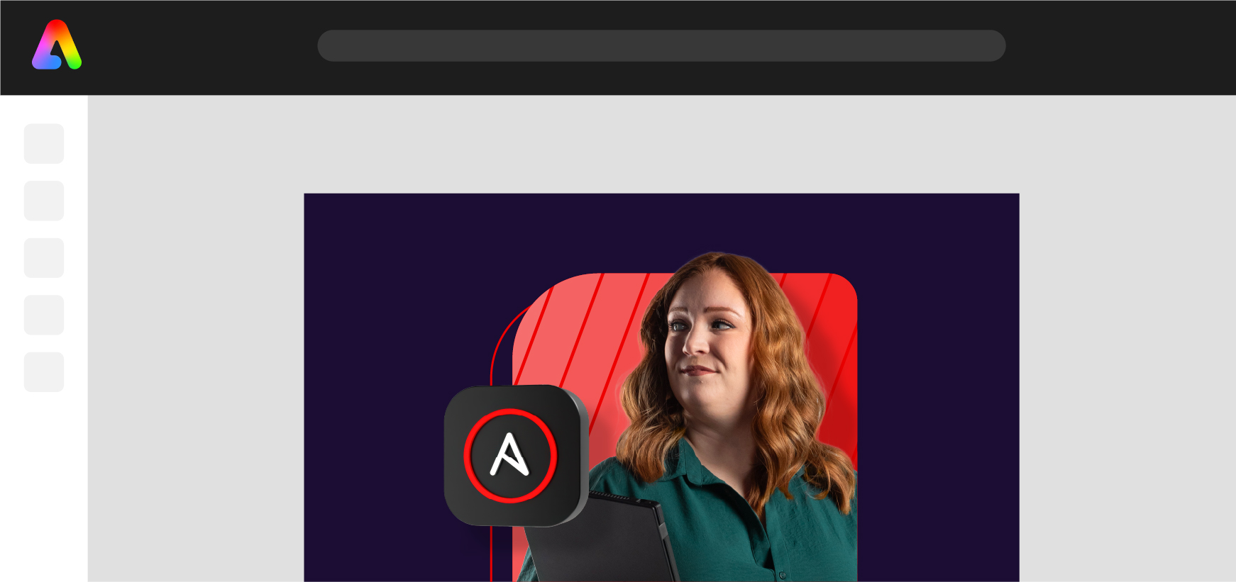 A Red Hat social media image being edited in Adobe Express.
