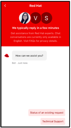 Image of Red Hat Learning Subscription basic chat