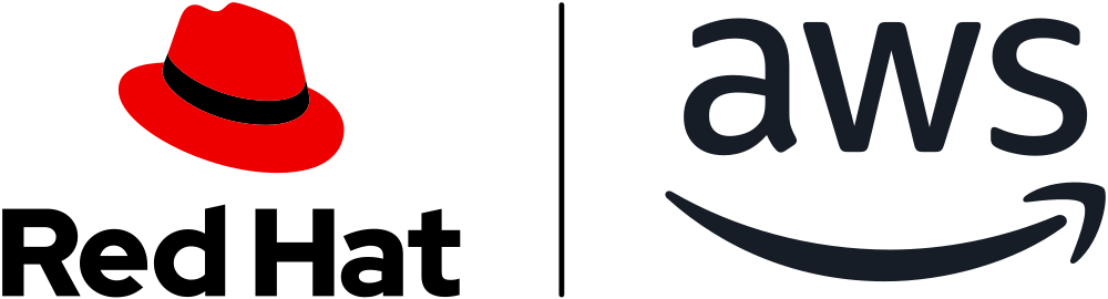 Red Hat and AWS joint logo