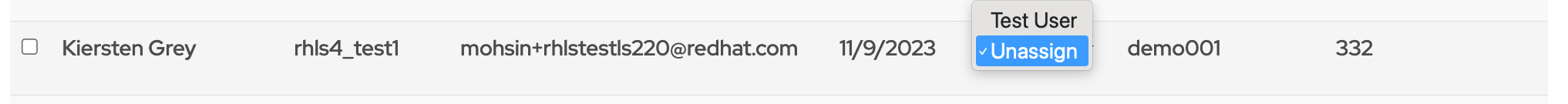 Assigning a user to a manager