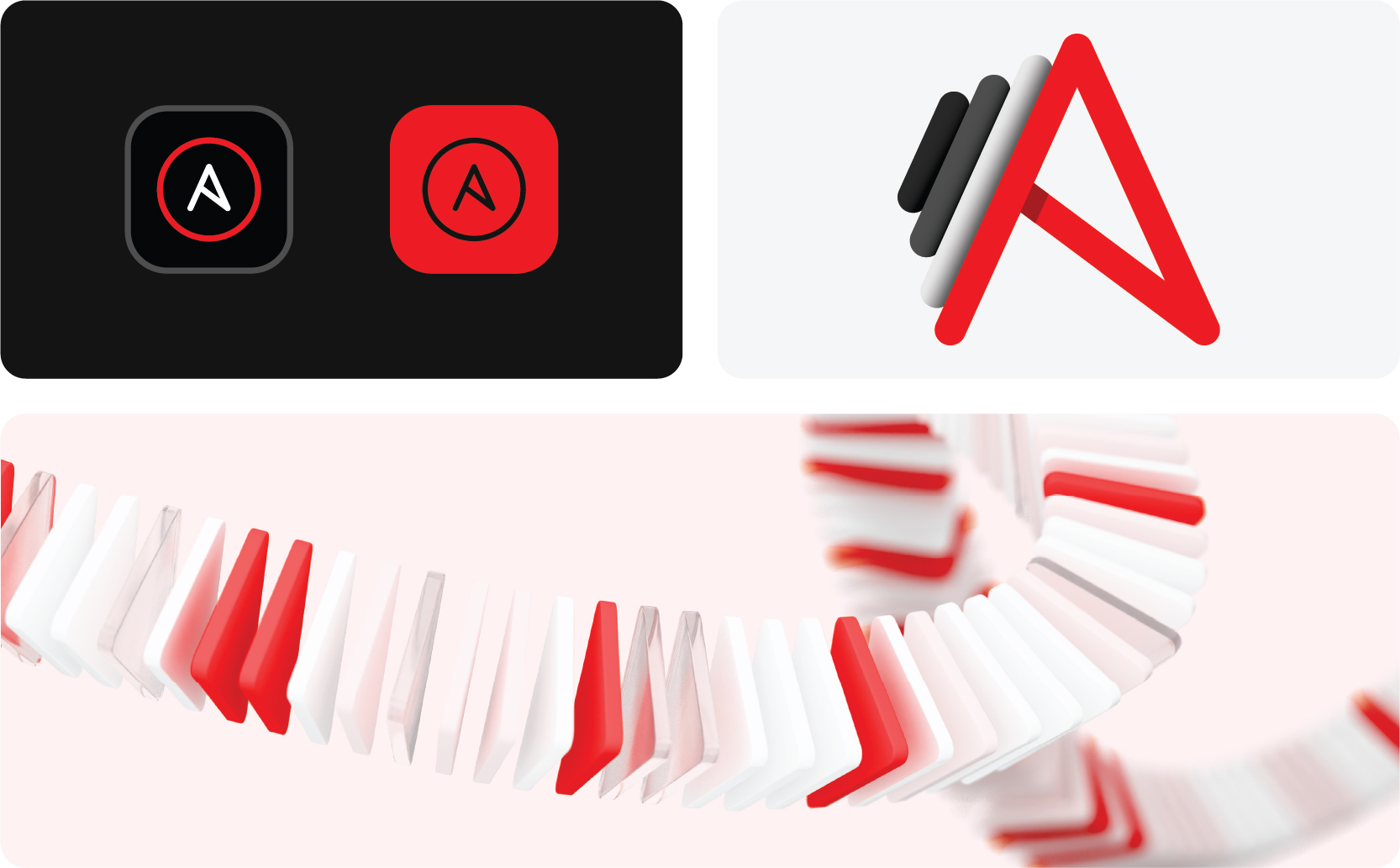 Red Hat Ansible Automation Platform technology icon, product artwork, and 3D platform artwork.