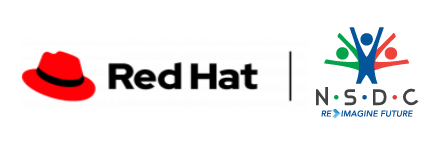 Red Hat + NSDC logo