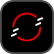 Agile Integration icon of a red ring with breaks for swapping interchangeable apps and data