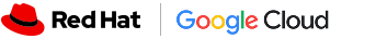 Red Hat logo and Google Cloud logo lockup
