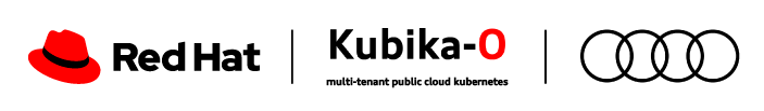 Red Hat Kubika Audi combined logo