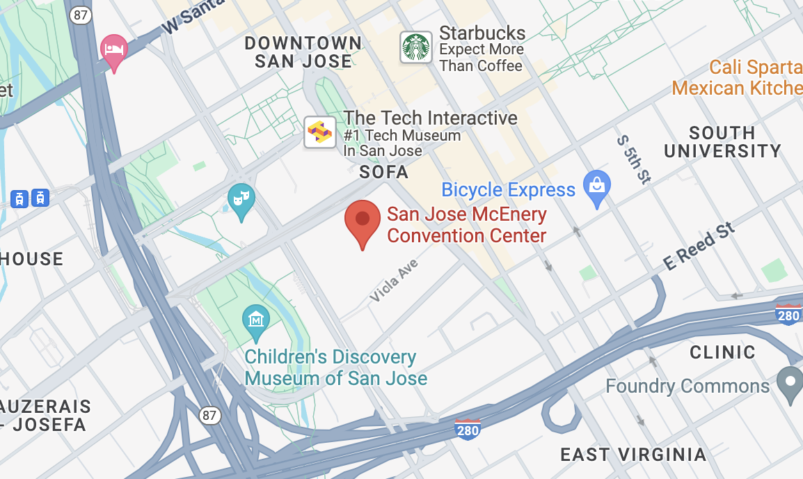map of San Jose Convention Center