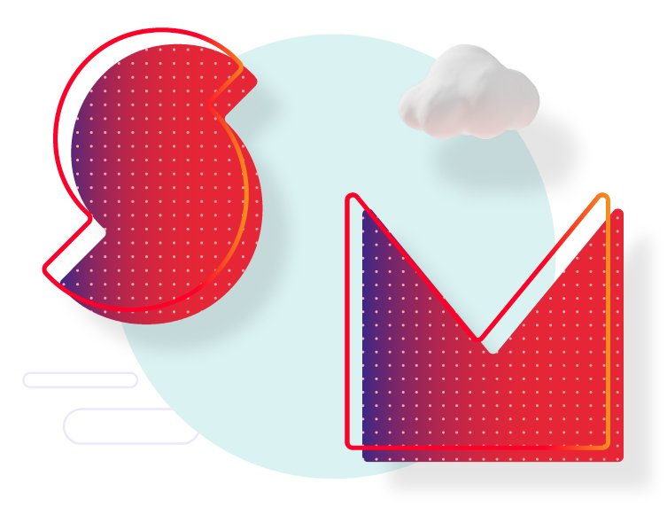 Illustration of letters