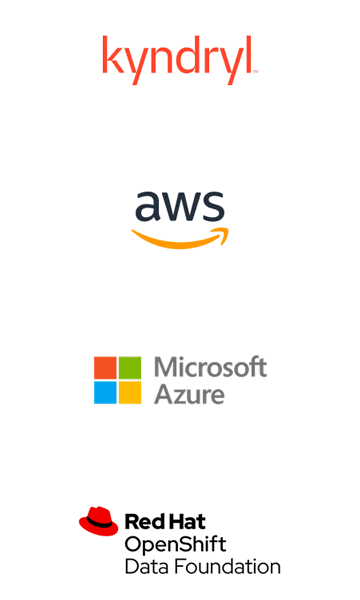 Red Hat OpenShift Virtualization partner logos