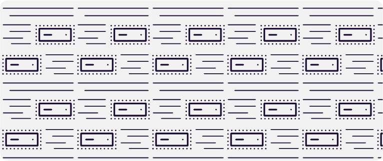 Repeating pattern of server box and horizontal lines