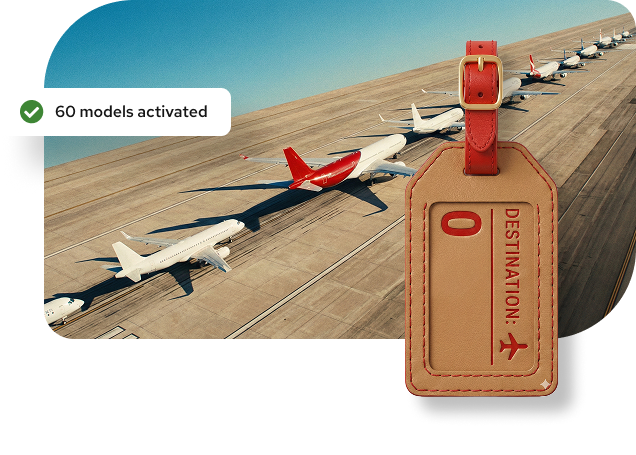 A luggage tag reading 