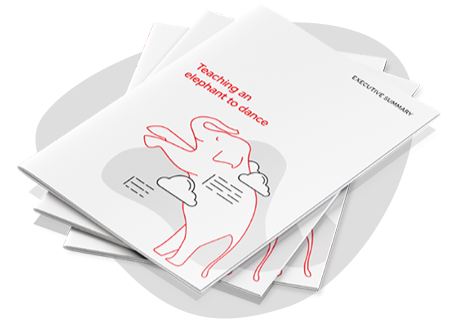 Stack of 'Teaching an elephant to dance' e-books