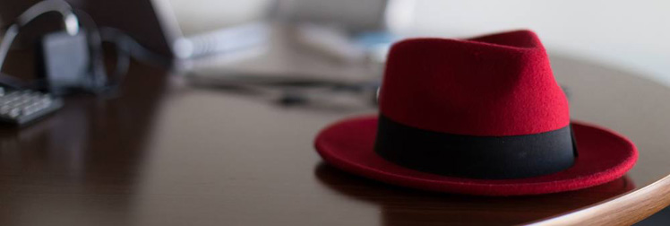 fedora on desk