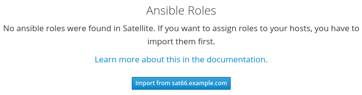 No Ansible roles found dialog
